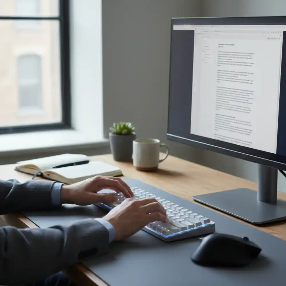 Typing and drafting process