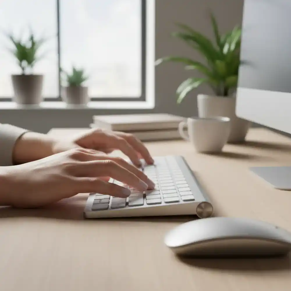 Typing on a modern keyboard